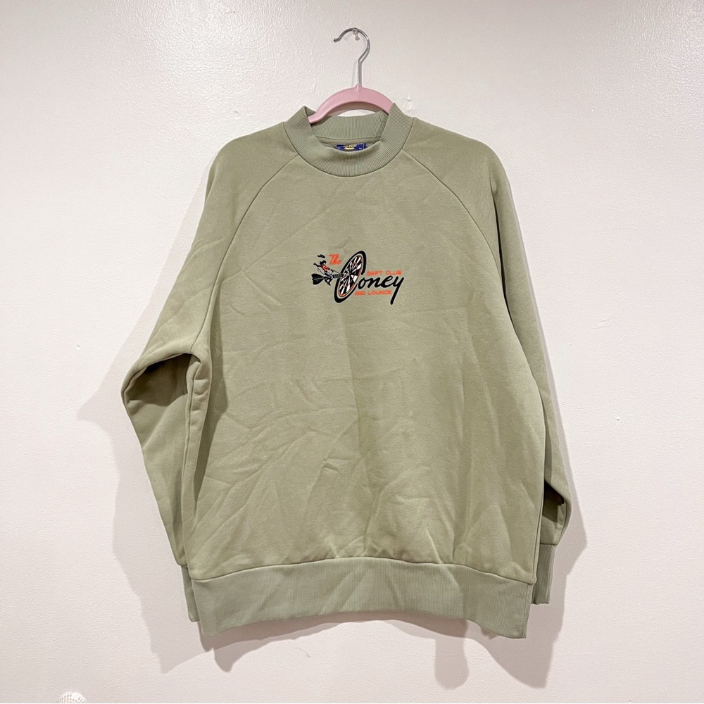 New Coney Island Picnic Dart Club Crew Sweater Size Medium